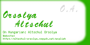 orsolya altschul business card